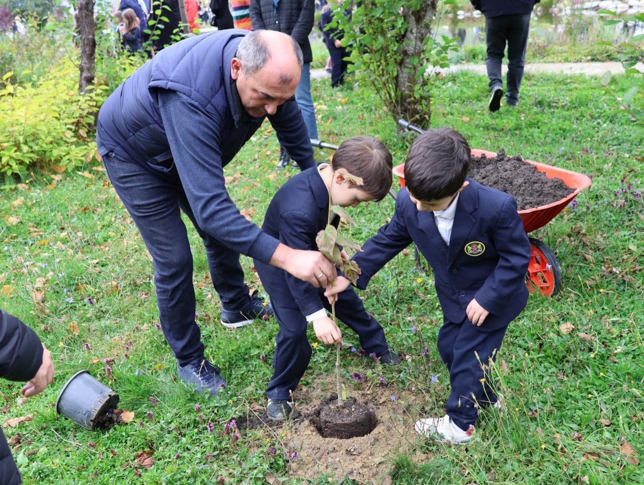First-graders in Mestia Plant Trees Through Georgia's 'My First Seedling' Program